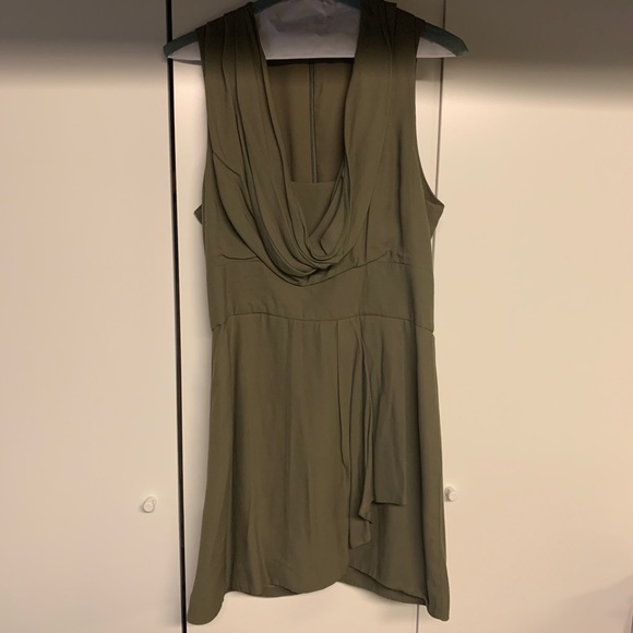 French Connection Olive Green Dress - Picture 3 of 14